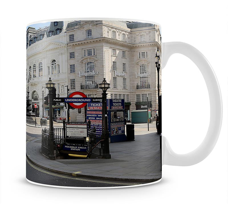 Eros Piccadilly Circus London under Lockdown 2020 Mug - Canvas Art Rocks - 1