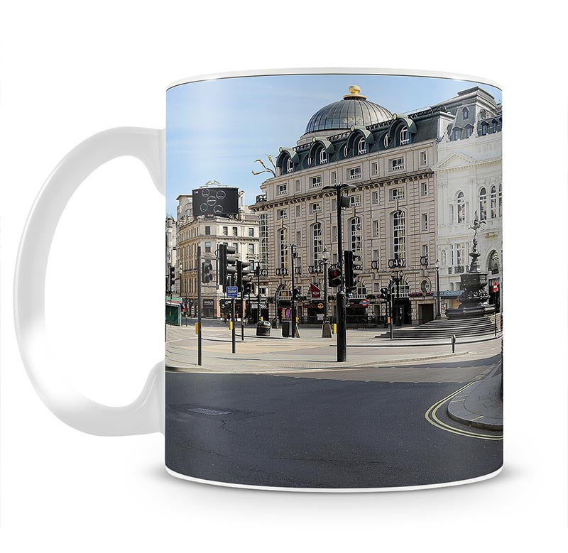 Eros Piccadilly Circus London under Lockdown 2020 Mug - Canvas Art Rocks - 1