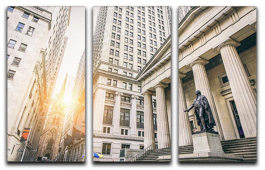 Facade of the Federal Hall 3 Split Panel Canvas Print - Canvas Art Rocks - 1