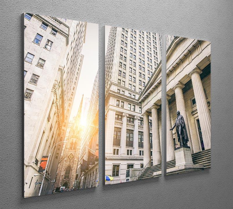 Facade of the Federal Hall 3 Split Panel Canvas Print - Canvas Art Rocks - 2