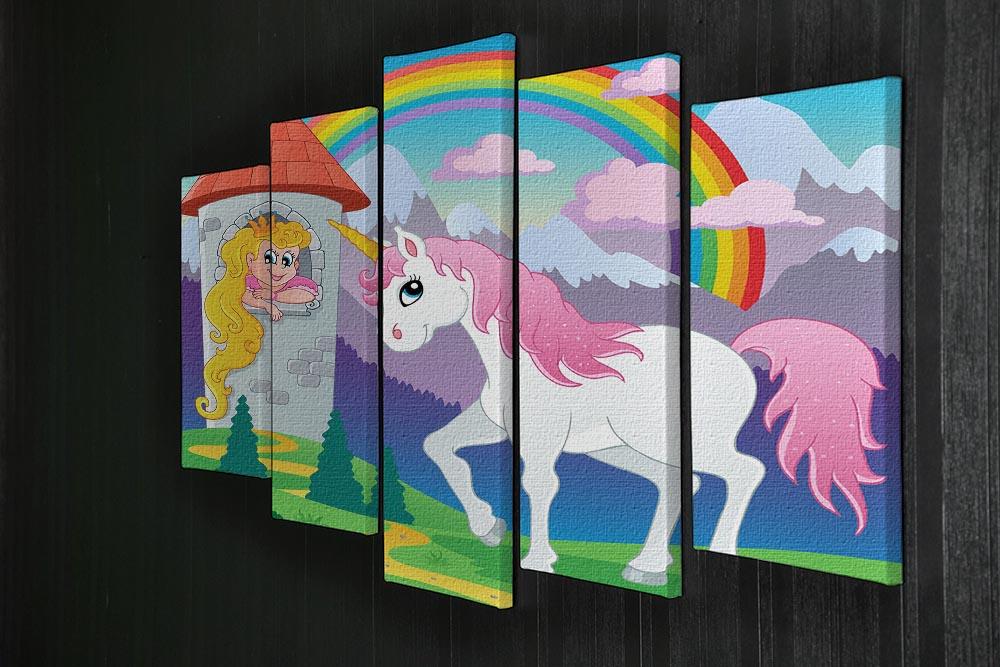 Fairy tale unicorn theme 5 Split Panel Canvas - Canvas Art Rocks - 2