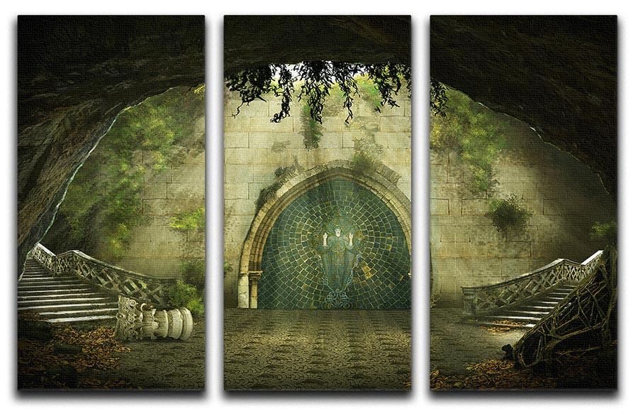 Fantasy cave 3 Split Panel Canvas Print - Canvas Art Rocks - 1