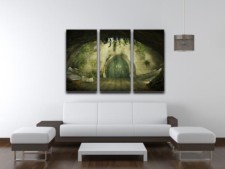 Fantasy cave 3 Split Panel Canvas Print - Canvas Art Rocks - 3