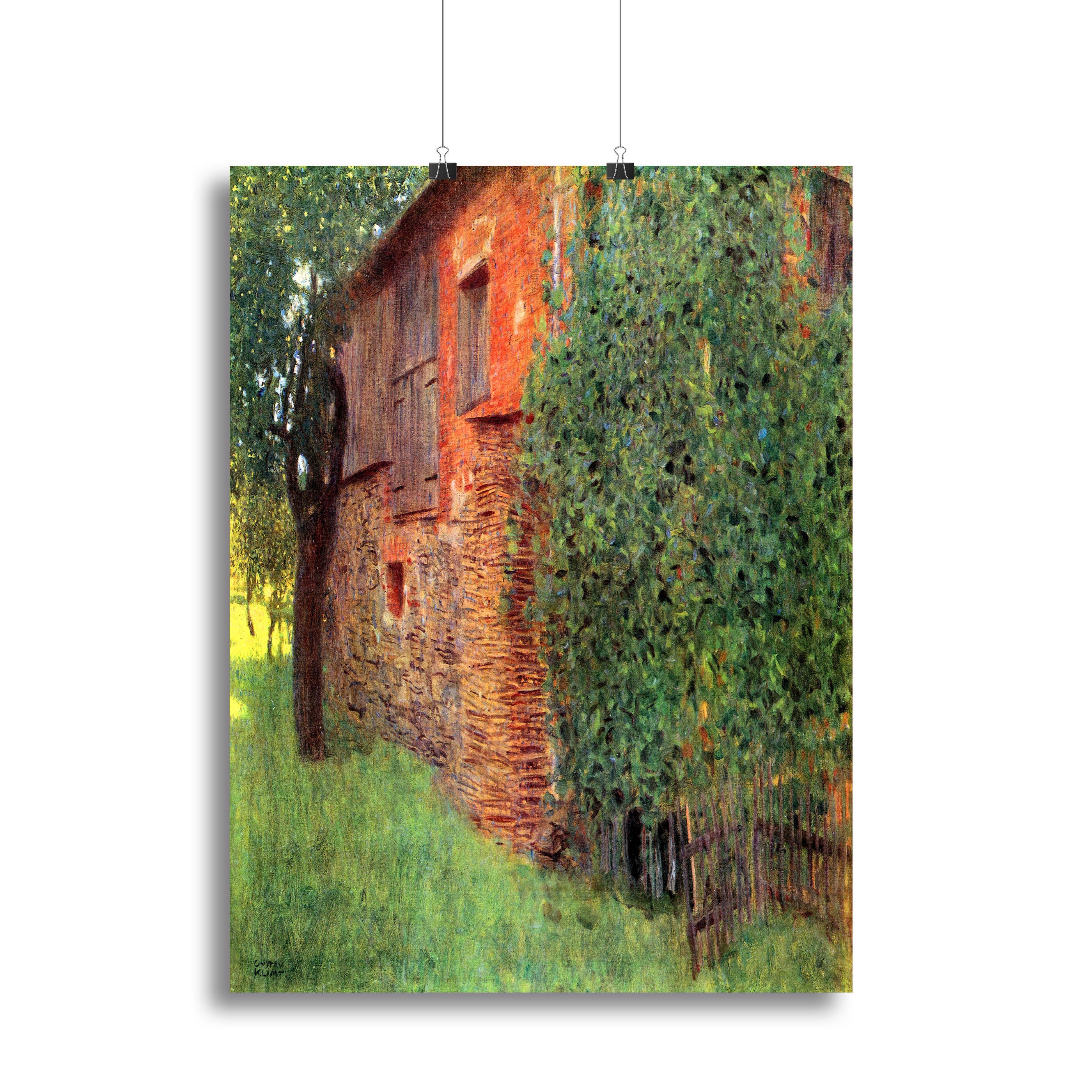 Farmhouse in Chamber in Attersee by Klimt Canvas Print or Poster - Canvas Art Rocks - 2