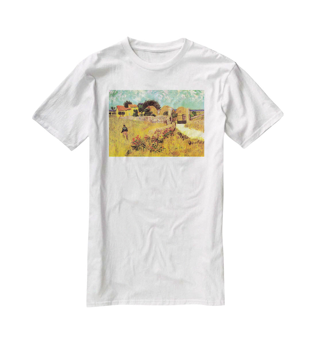Farmhouse in Provence by Van Gogh T-Shirt - Canvas Art Rocks - 5
