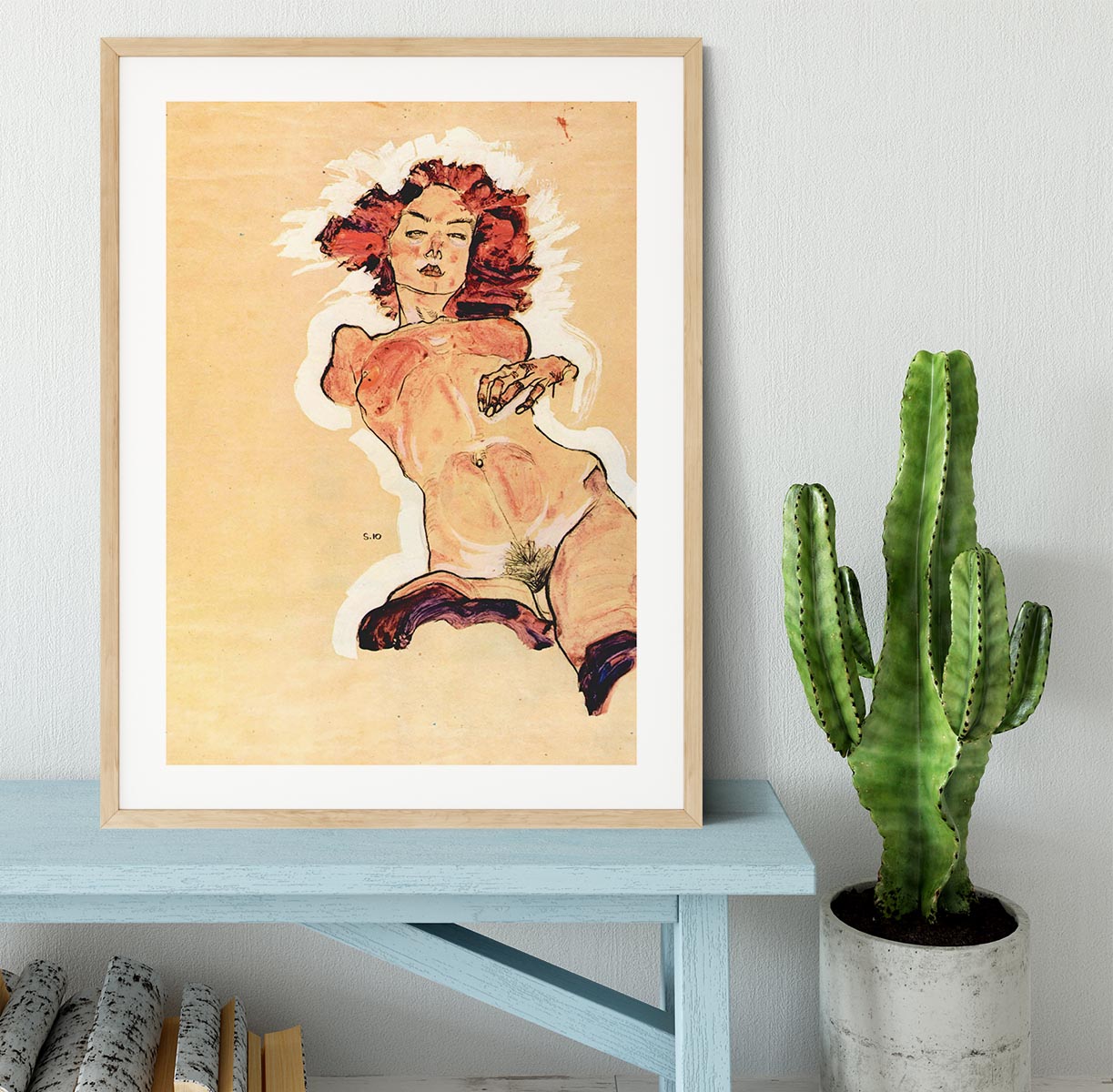 Female Act by Egon Schiele Framed Print - Canvas Art Rocks - 3
