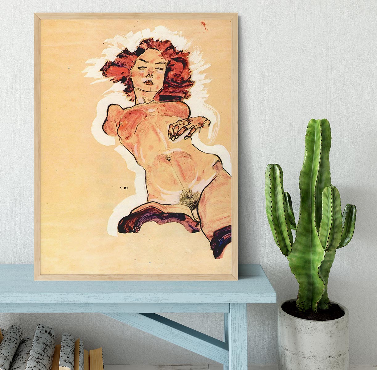 Female Act by Egon Schiele Framed Print - Canvas Art Rocks - 4