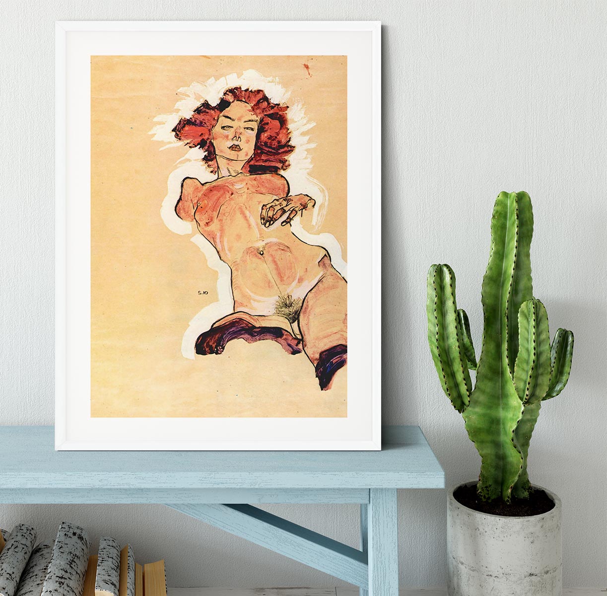Female Act by Egon Schiele Framed Print - Canvas Art Rocks - 5
