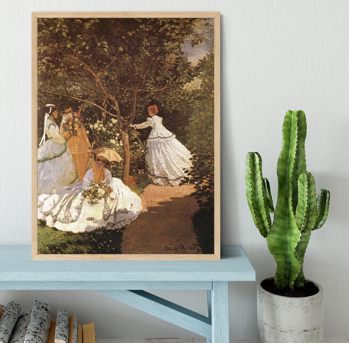 Femmes au jardin 1867 by Monet Framed Print - Canvas Art Rocks - 4