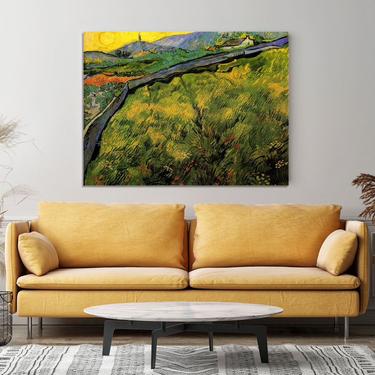 Field of Spring Wheat at Sunrise by Van Gogh Canvas Print or Poster - Canvas Art Rocks - 4