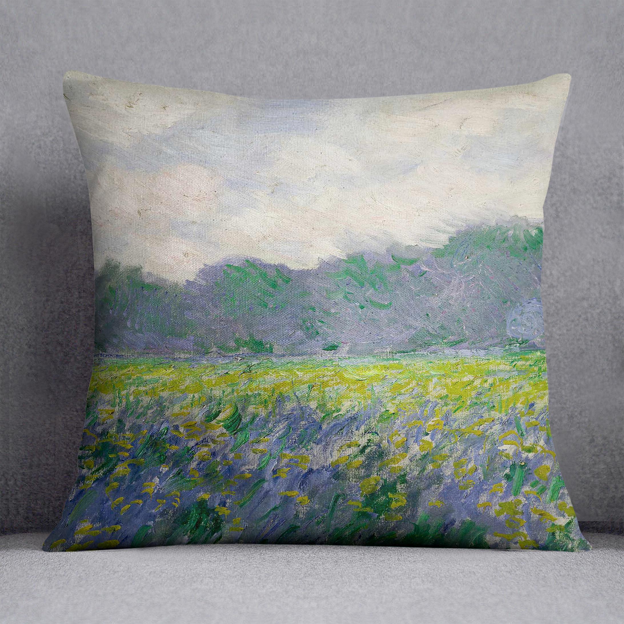 Field of Yellow Irises by Monet Cushion