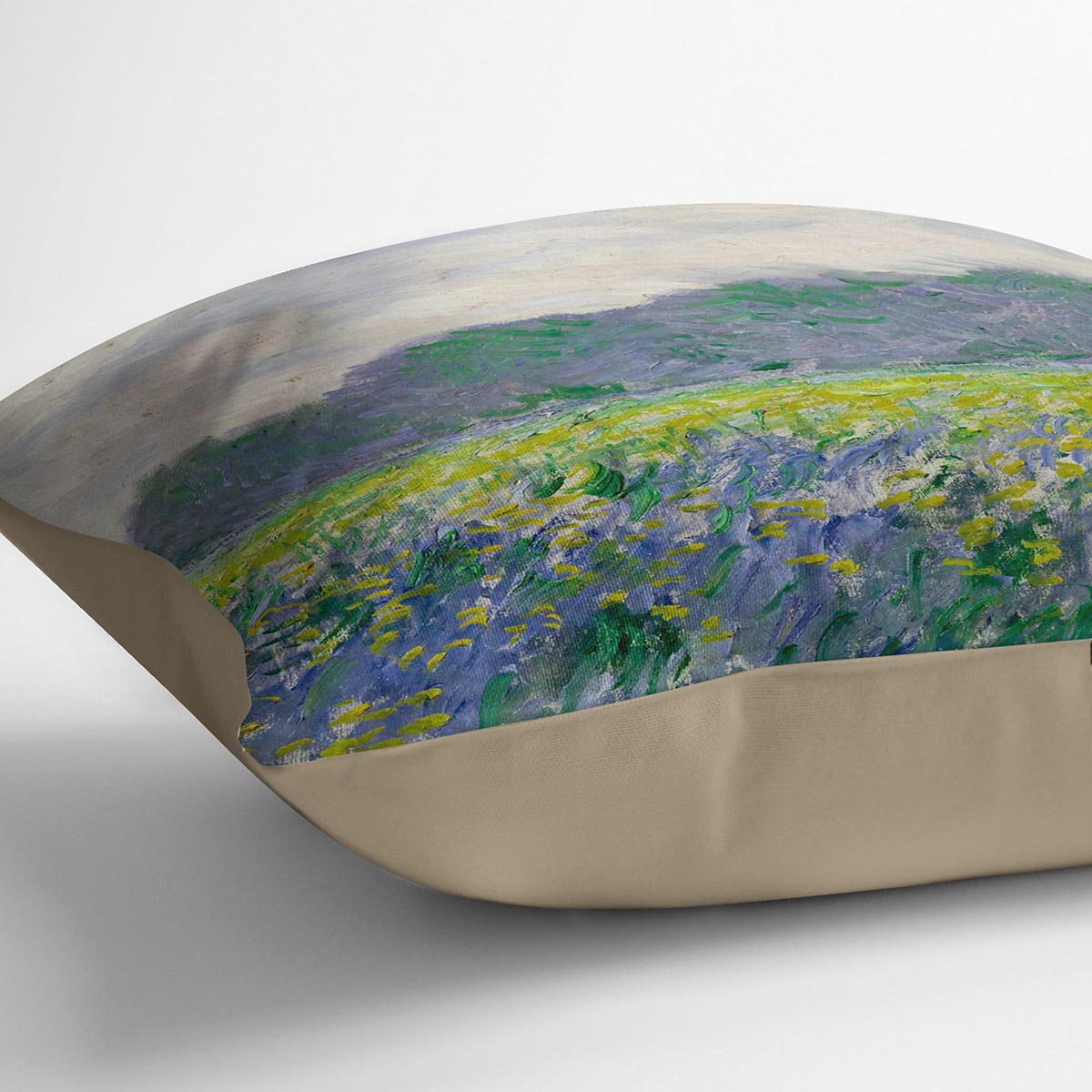 Field of Yellow Irises by Monet Cushion