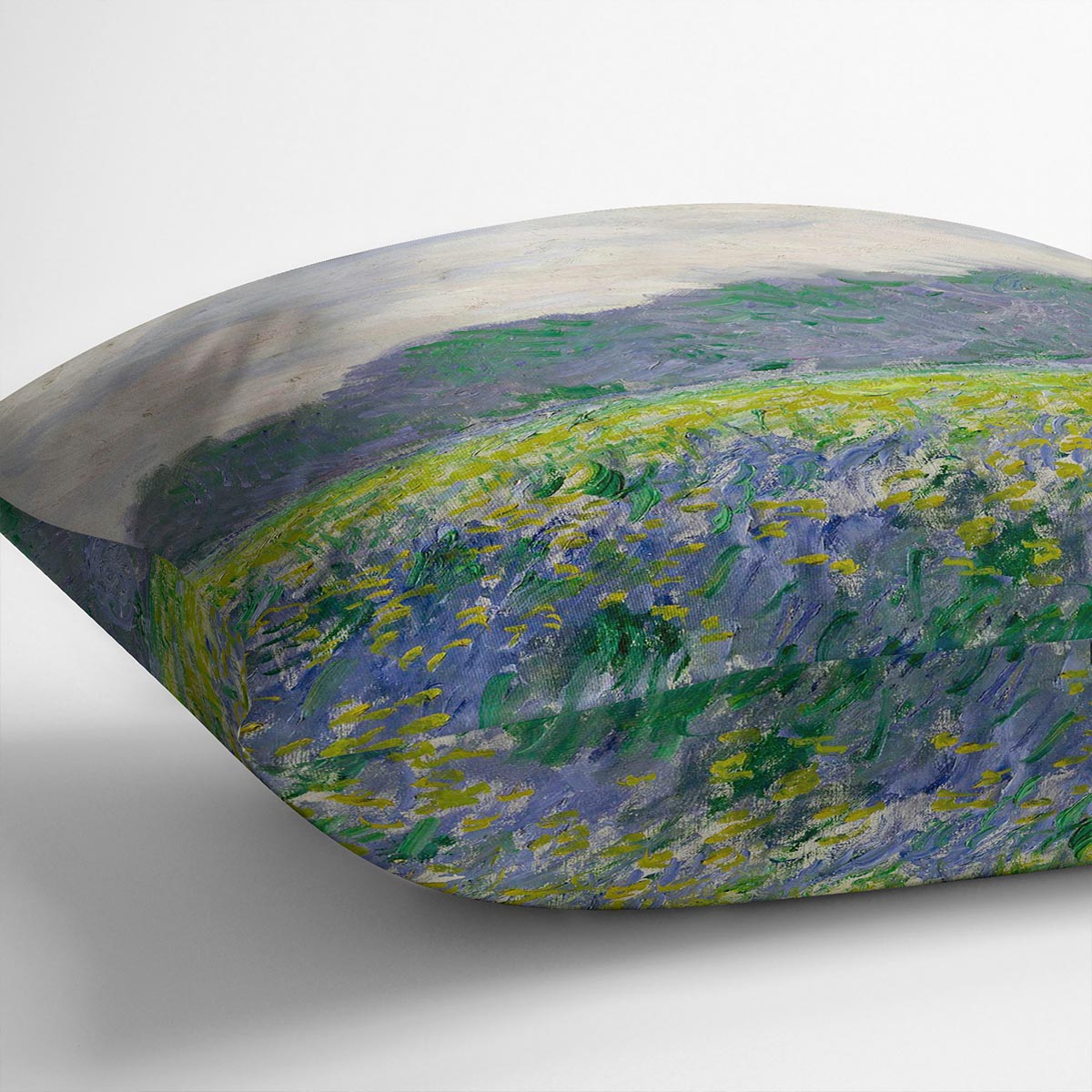 Field of Yellow Irises by Monet Cushion