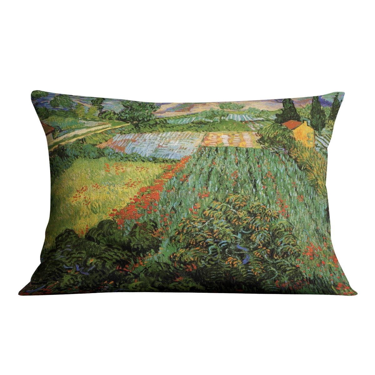 Field with Poppies by Van Gogh Cushion