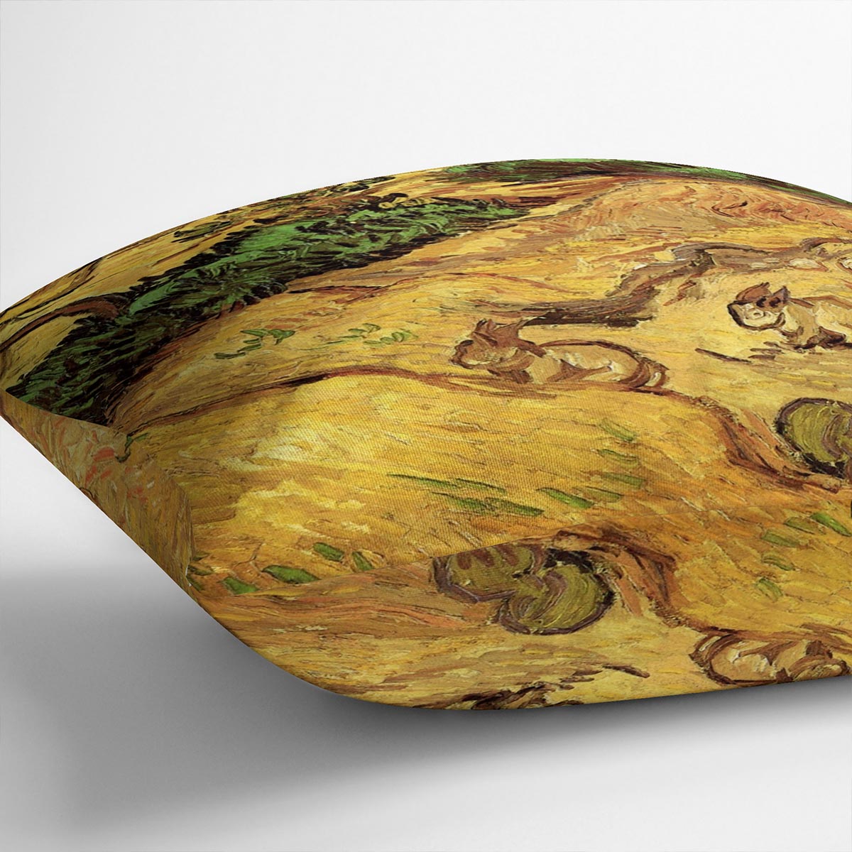 Field with Two Rabbits by Van Gogh Cushion