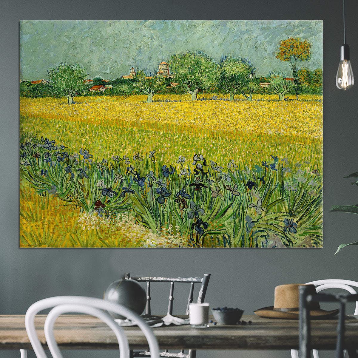 Field with flowers near Arles Canvas Print or Poster - Canvas Art Rocks - 3