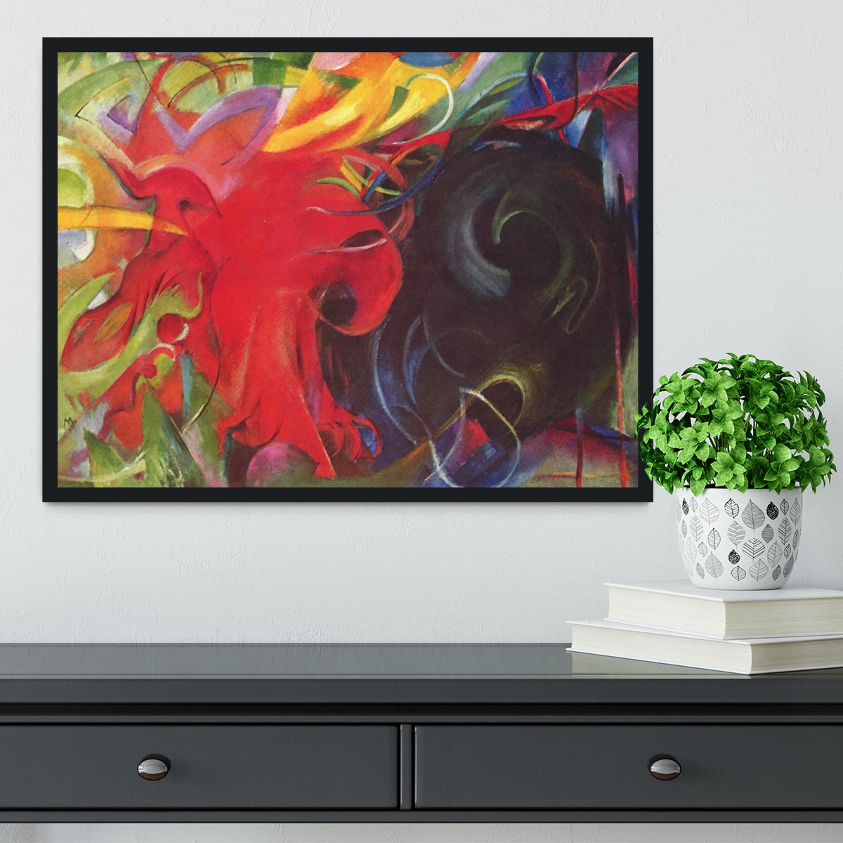 Fighting forms by Franz Marc Framed Print - Canvas Art Rocks - 2