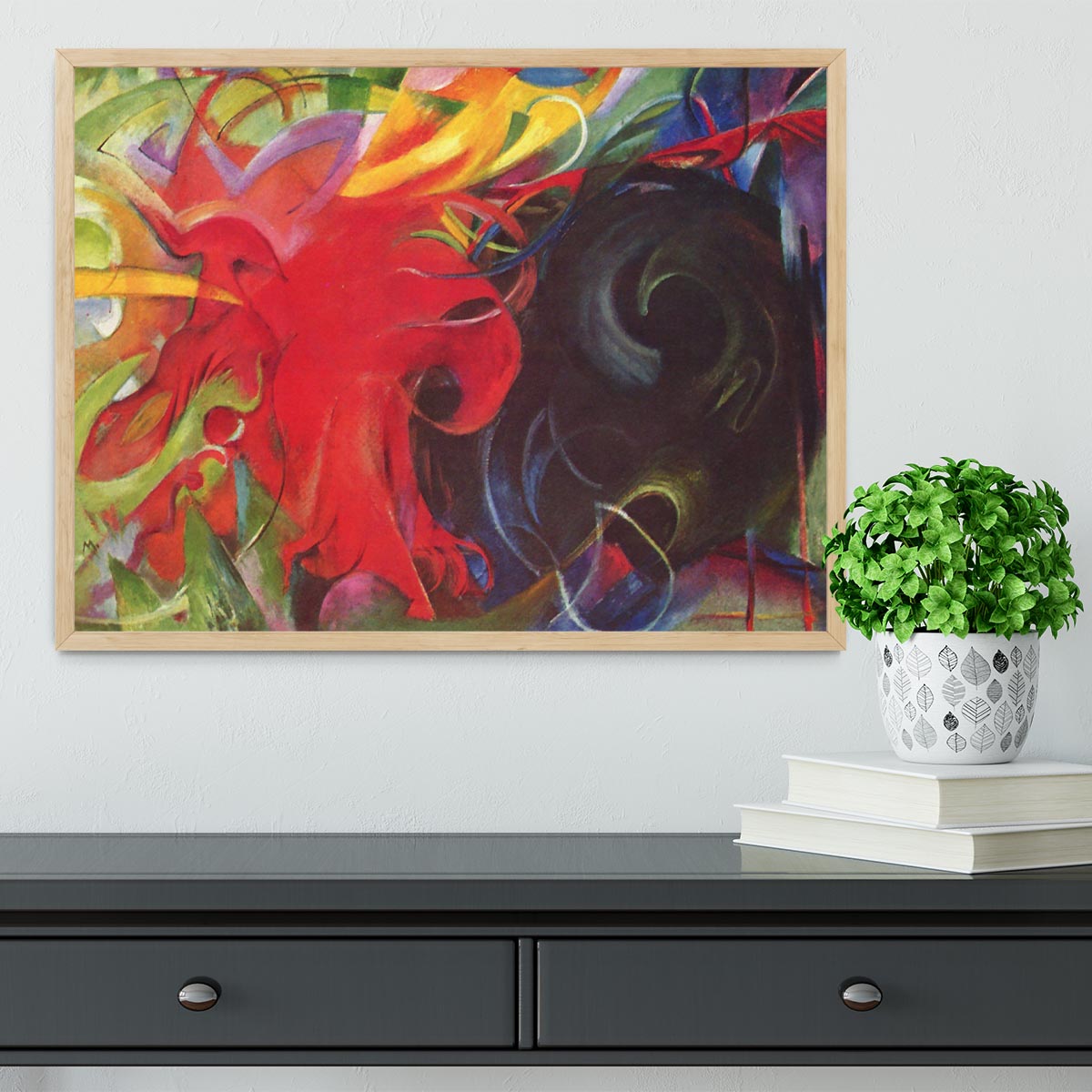 Fighting forms by Franz Marc Framed Print - Canvas Art Rocks - 4