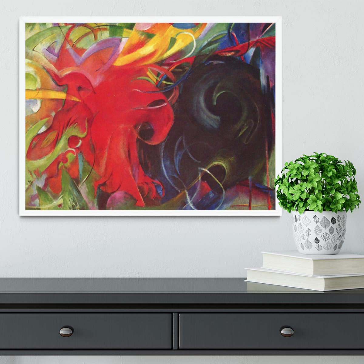 Fighting forms by Franz Marc Framed Print - Canvas Art Rocks -6