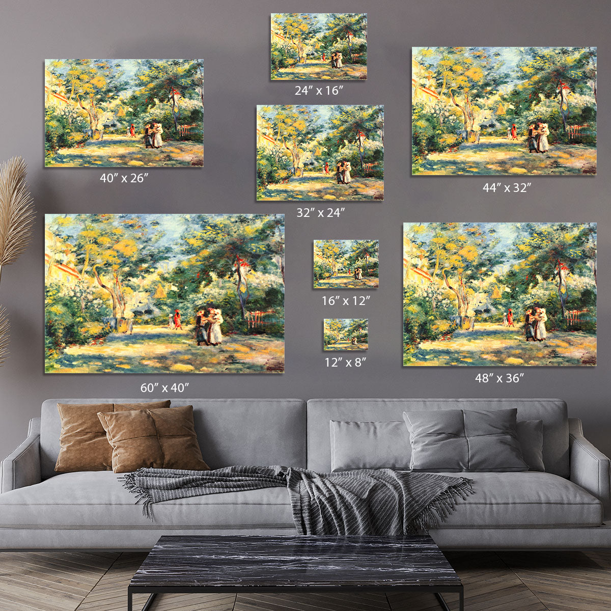 Figures in the garden by Renoir Canvas Print or Poster - Canvas Art Rocks - 7