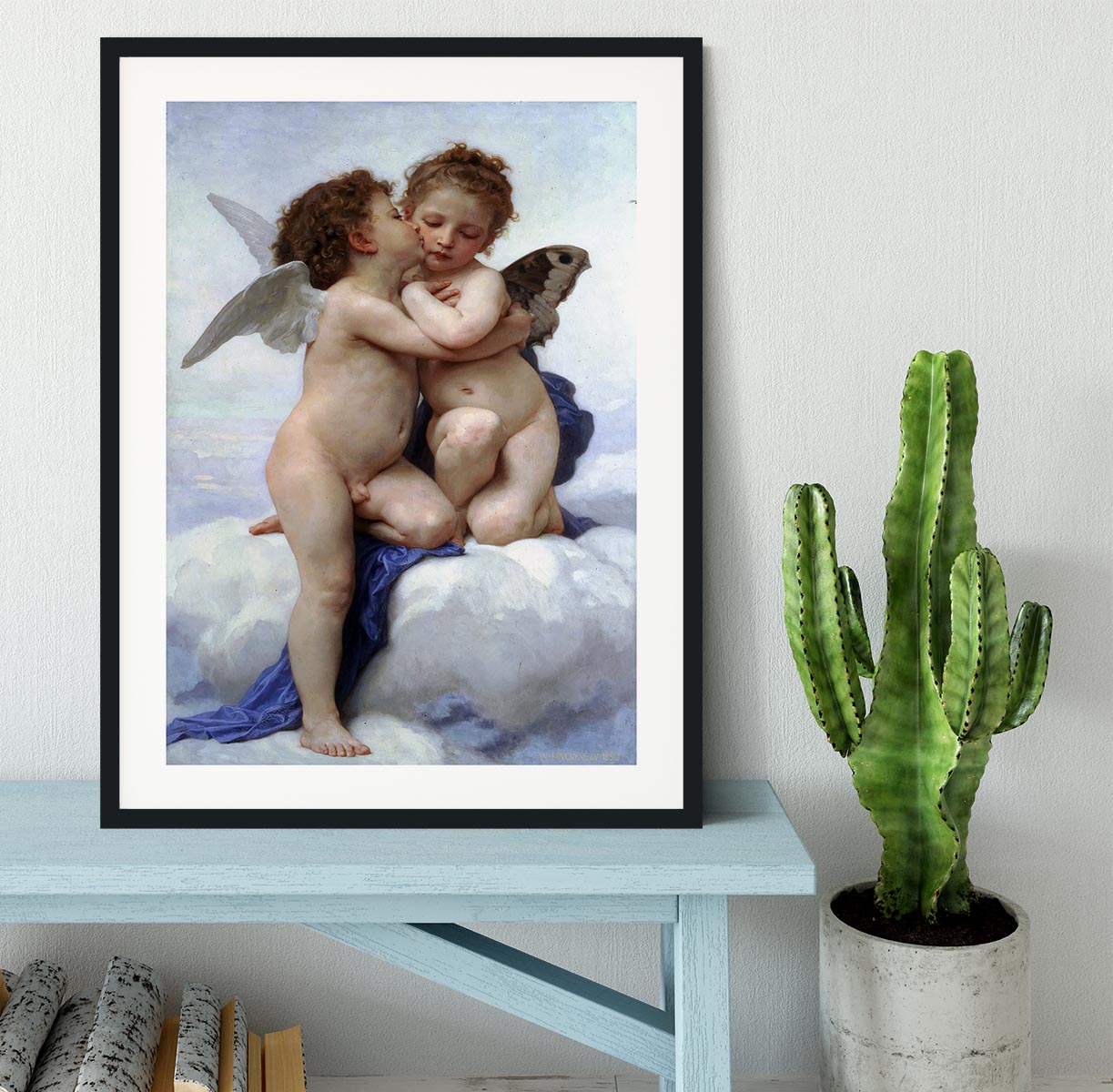 First Kiss By Bouguereau Framed Print - Canvas Art Rocks - 1