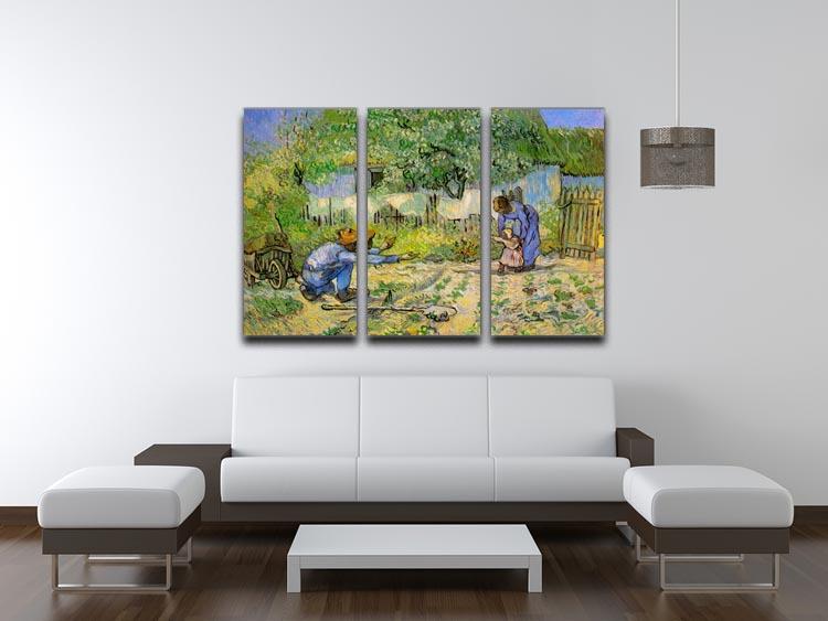 First Steps by Van Gogh 3 Split Panel Canvas Print - Canvas Art Rocks - 4