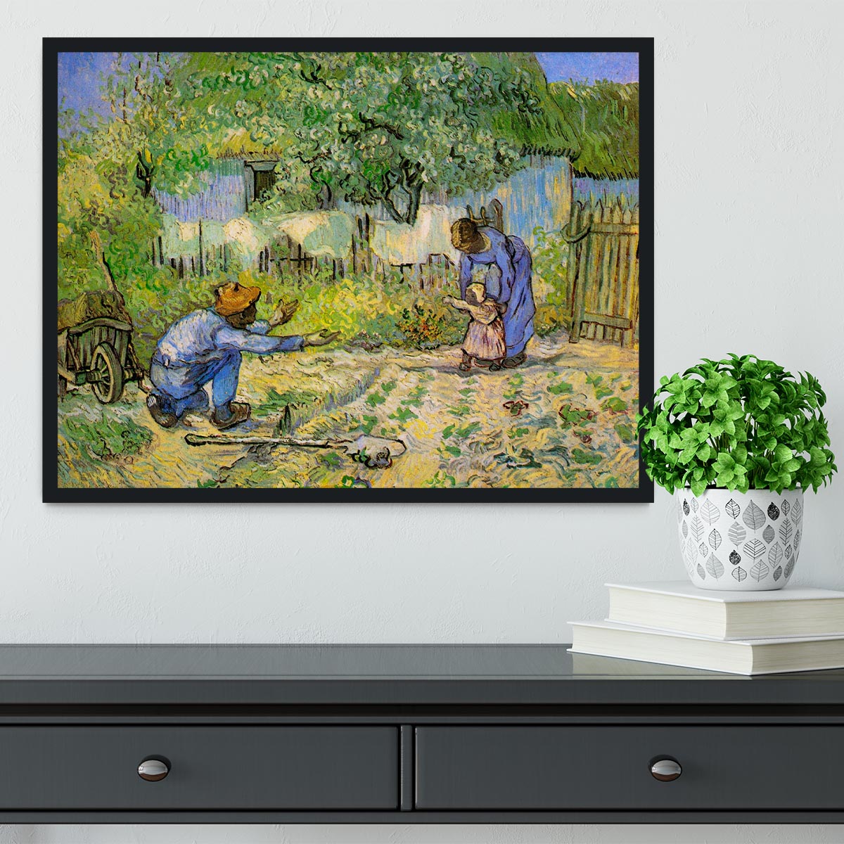 First Steps by Van Gogh Framed Print - Canvas Art Rocks - 2