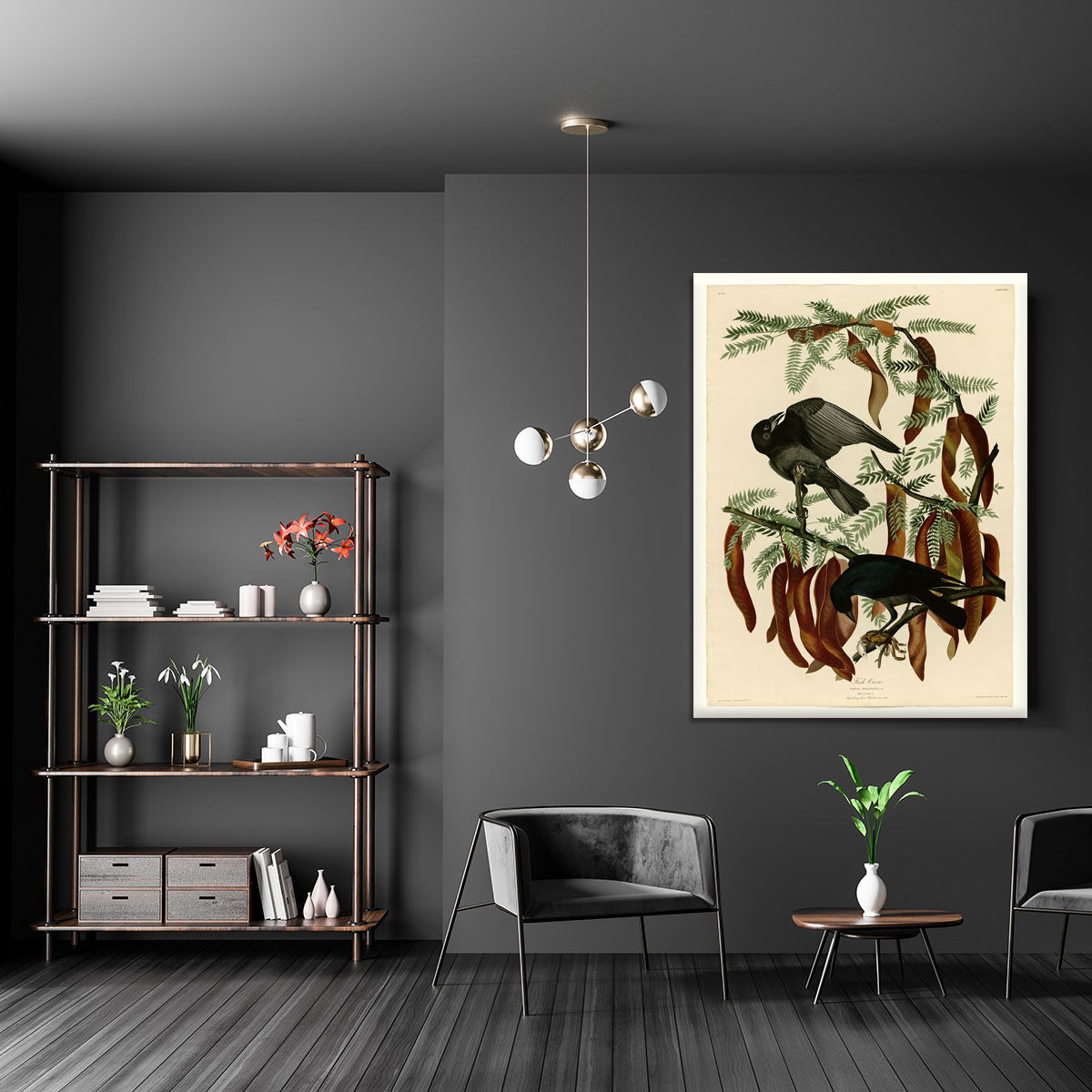 Fish Crow by Audubon Canvas Print or Poster - Canvas Art Rocks - 5