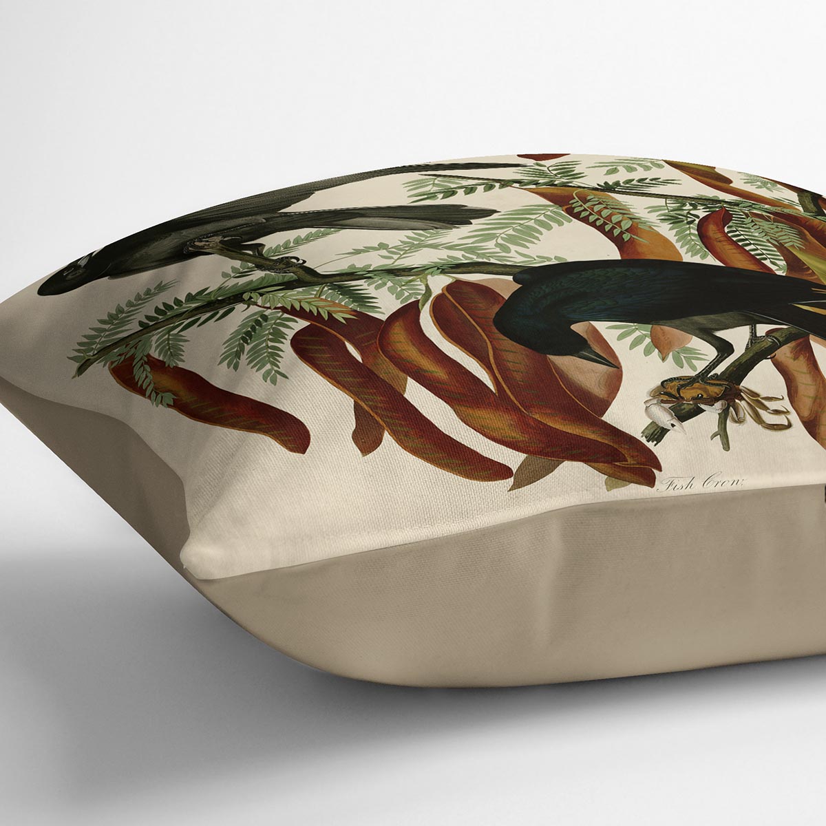 Fish Crow by Audubon Cushion