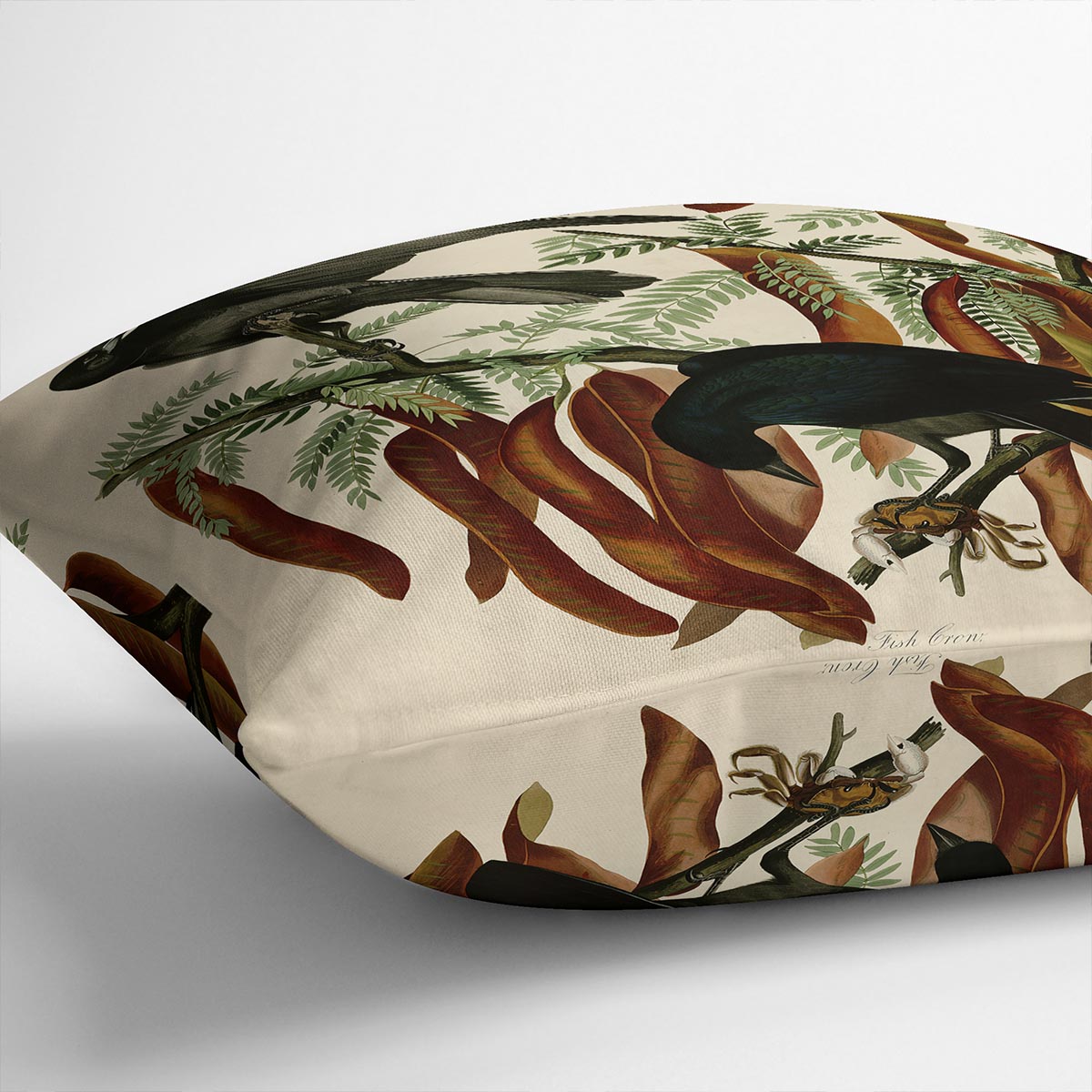 Fish Crow by Audubon Cushion