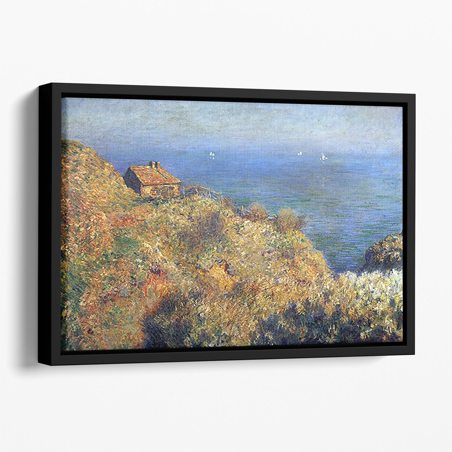 Fishermans lodge at Varengeville by Monet Floating Framed Canvas