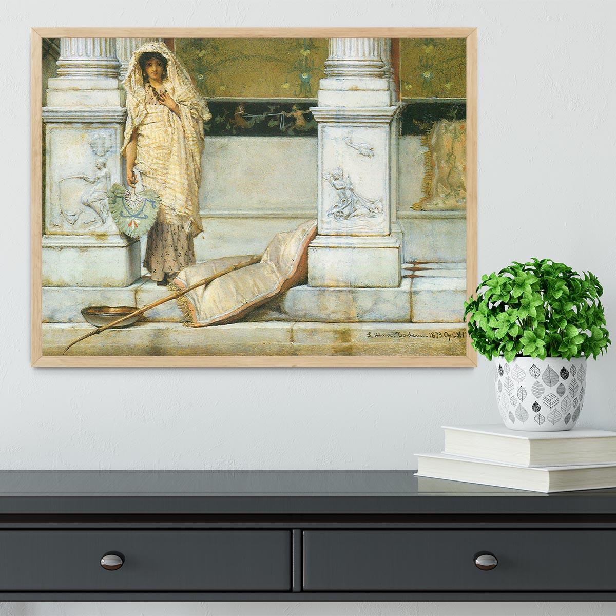 Fishing by Alma Tadema Framed Print - Canvas Art Rocks - 4