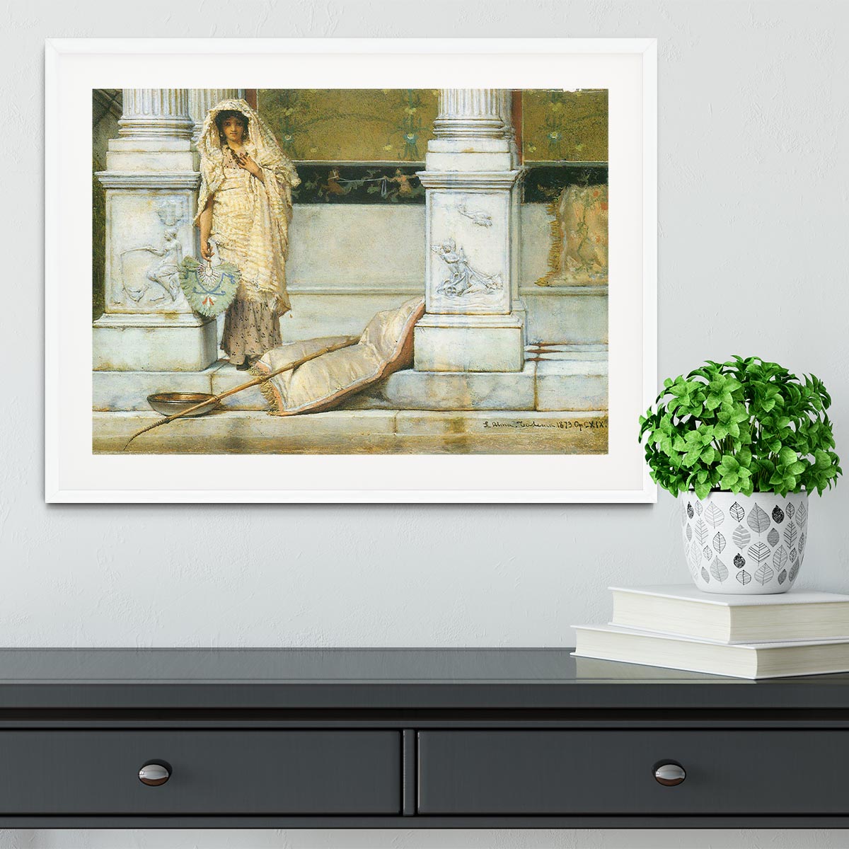 Fishing by Alma Tadema Framed Print - Canvas Art Rocks - 5