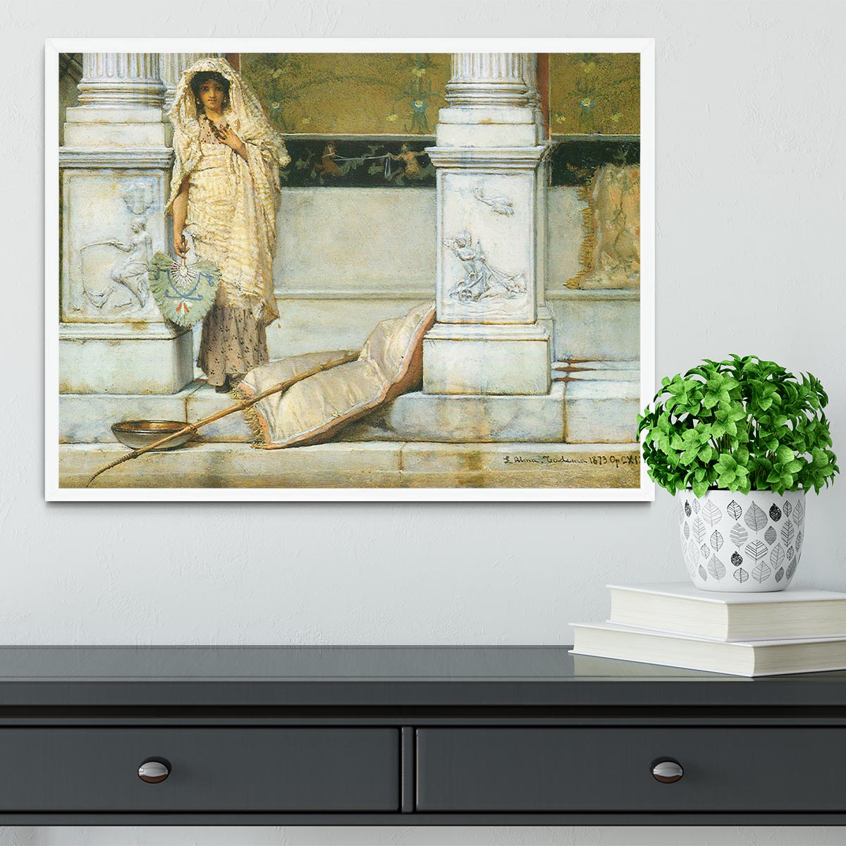 Fishing by Alma Tadema Framed Print - Canvas Art Rocks -6