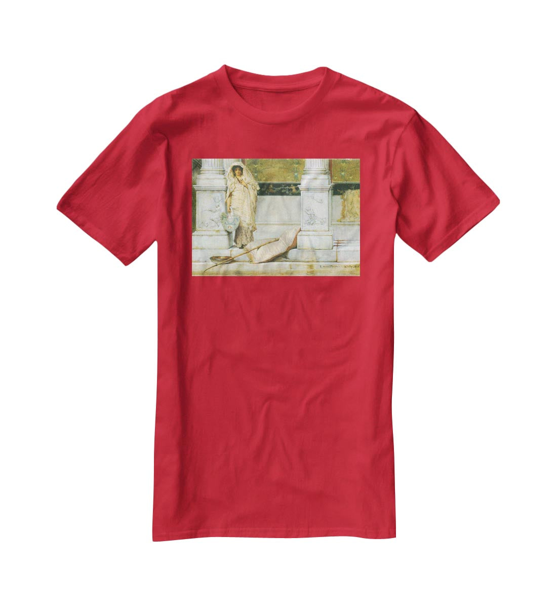 Fishing by Alma Tadema T-Shirt - Canvas Art Rocks - 4