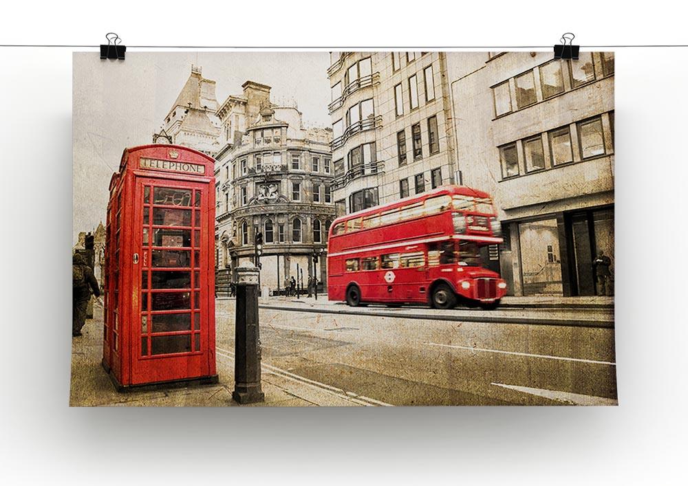 Fleet street vintage sepia Canvas Print or Poster - Canvas Art Rocks - 2