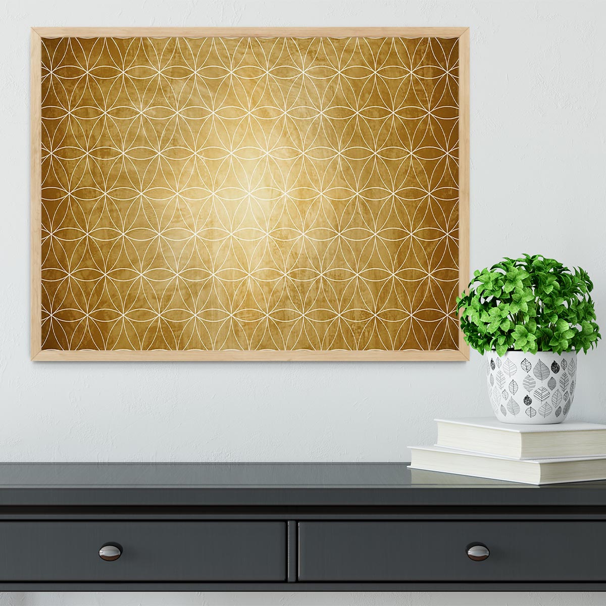 Flower Geometry Framed Print - Canvas Art Rocks - 4