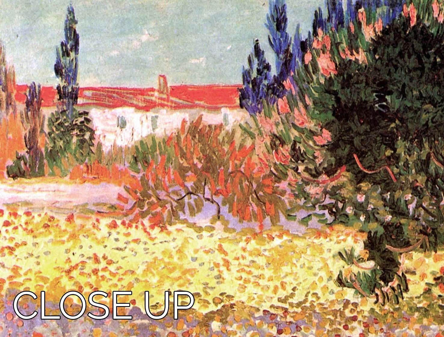 Flowering Garden by Van Gogh 3 Split Panel Canvas Print - Canvas Art Rocks - 3