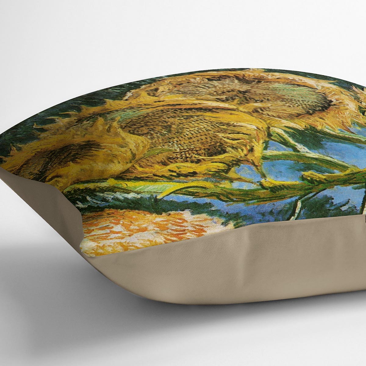 Four Cut Sunflowers by Van Gogh Cushion