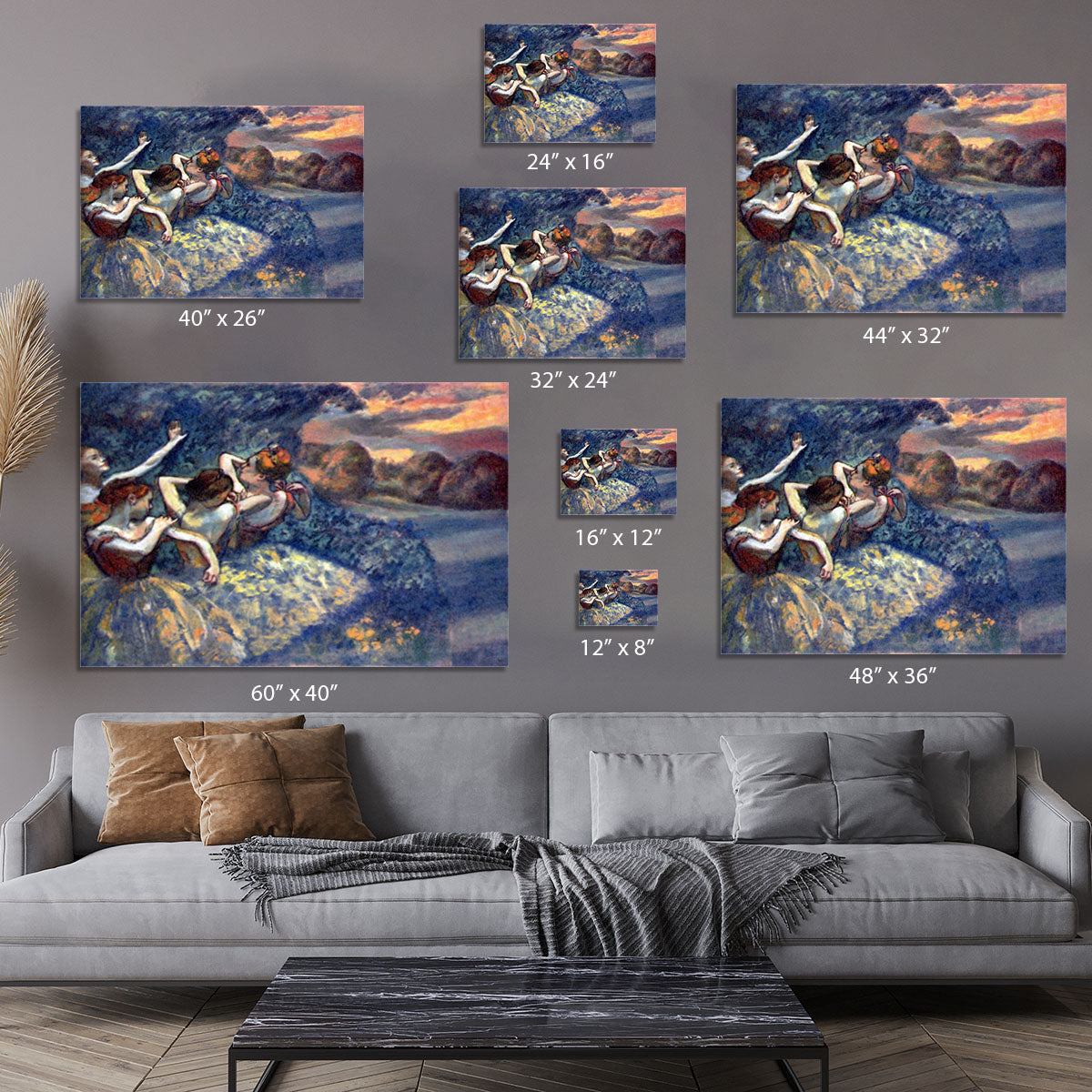Four Dancers by Degas Canvas Print or Poster - Canvas Art Rocks - 7