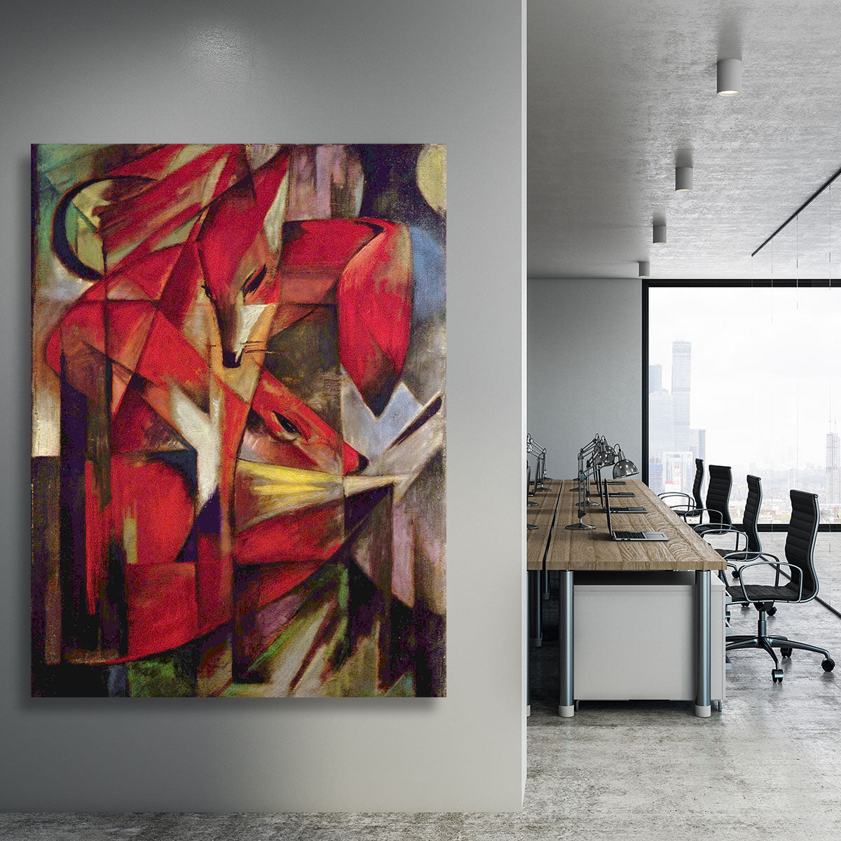 Foxes by Franz Marc Canvas Print or Poster - Canvas Art Rocks - 3