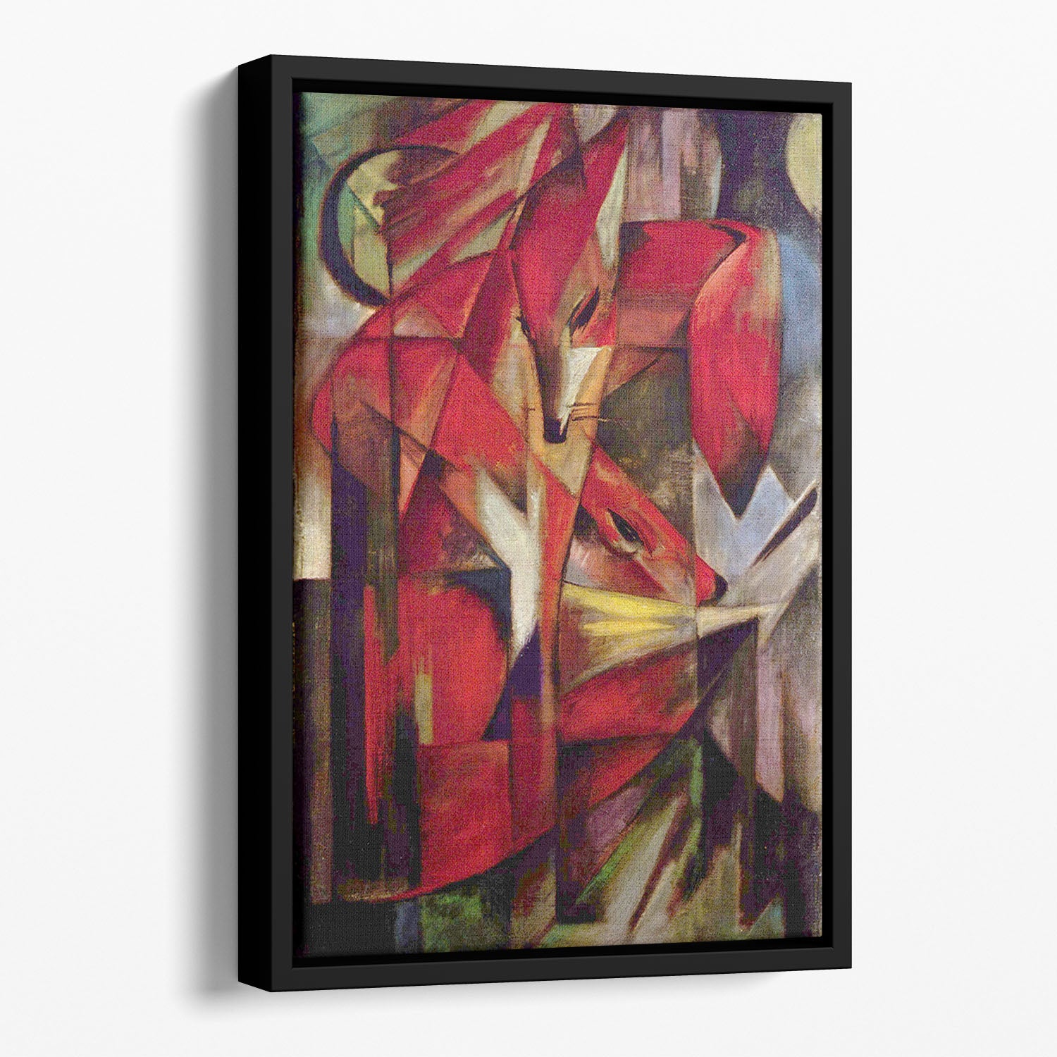 Foxes by Franz Marc Floating Framed Canvas