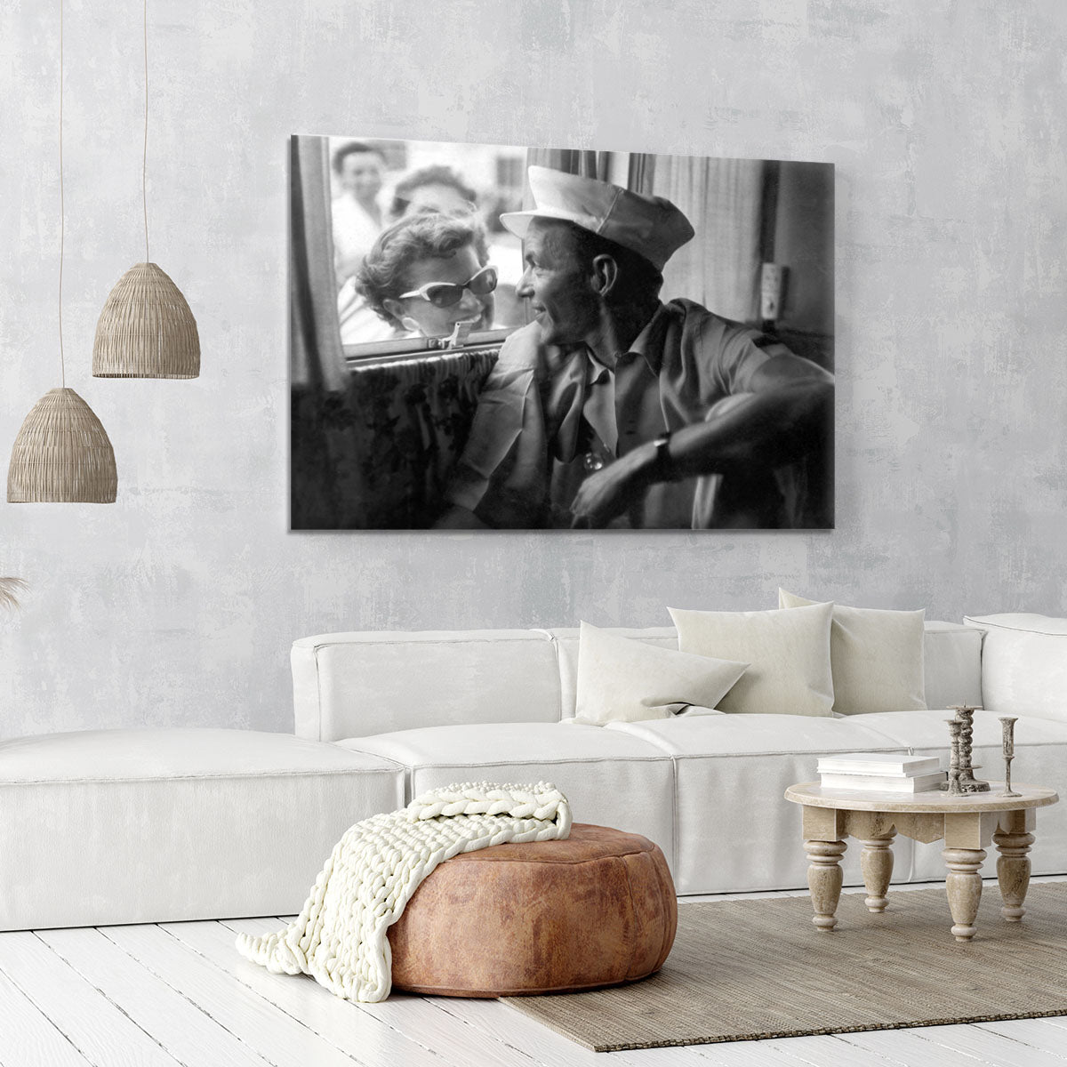 Frank Sinatra with a fan Canvas Print or Poster - Canvas Art Rocks - 6