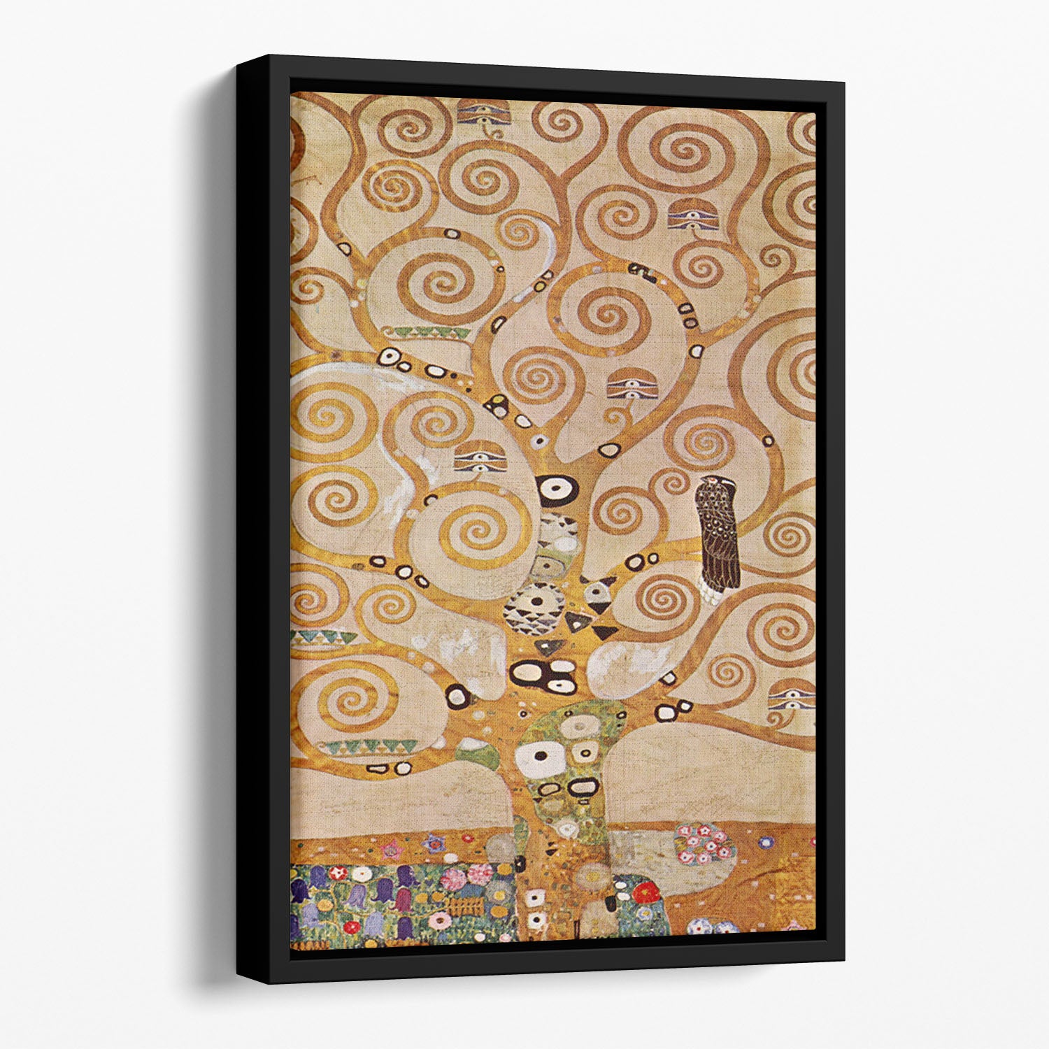 Frieze II by Klimt Floating Framed Canvas