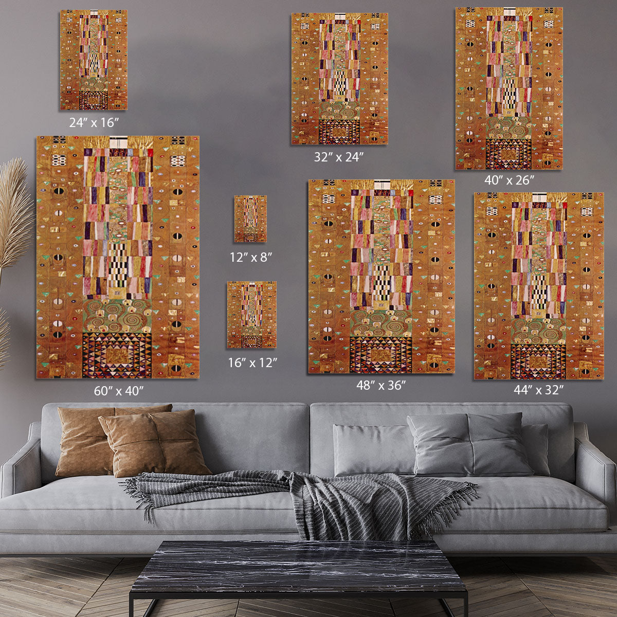 Frieze by Klimt Canvas Print or Poster - Canvas Art Rocks - 7