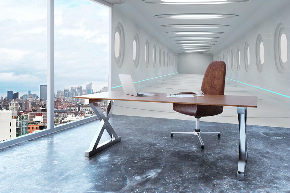 Futuristic interior Wall Mural Wallpaper - Canvas Art Rocks - 3