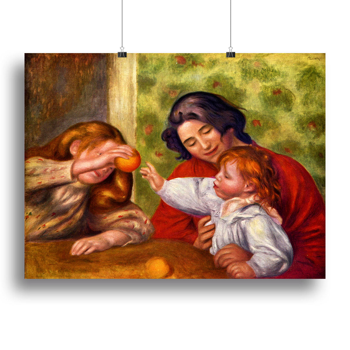 Gabrielle Jean and a girl by Renoir Canvas Print or Poster - Canvas Art Rocks - 2