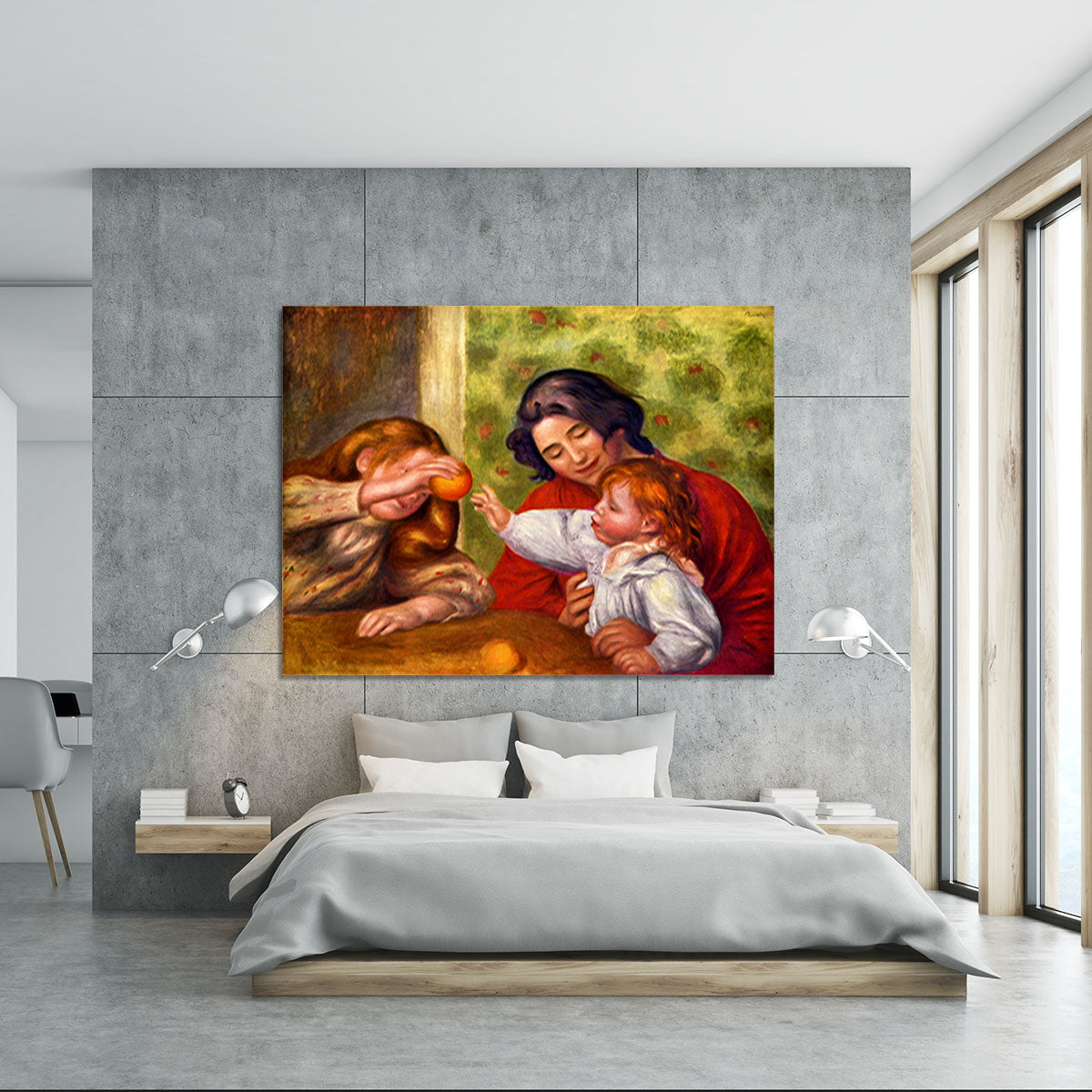 Gabrielle Jean and a girl by Renoir Canvas Print or Poster - Canvas Art Rocks - 5