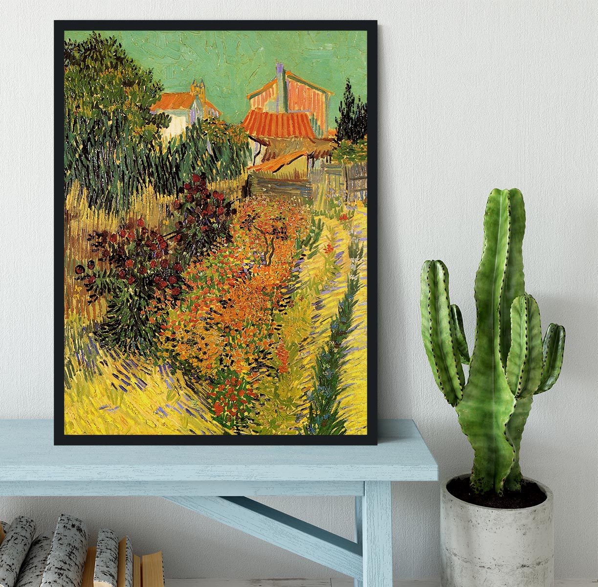Garden Behind a House by Van Gogh Framed Print - Canvas Art Rocks - 2