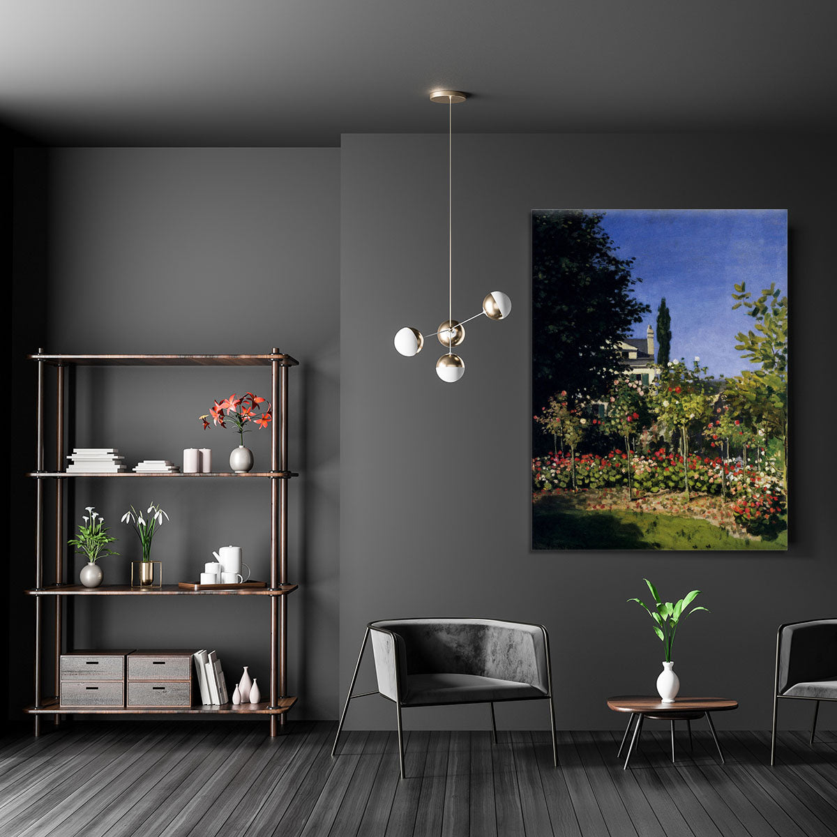 Garden In Flower At Sainte Adresse by Monet Canvas Print or Poster - Canvas Art Rocks - 5